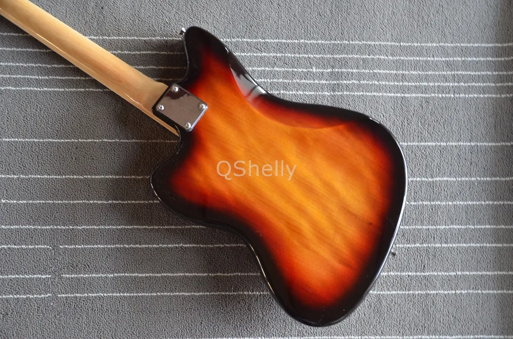 Высокое качество QShelly на заказ sunburst Джаз мастер Китай OEM Гитара s корпус из красного дерева электрогитара Музыкальные инструменты магазин