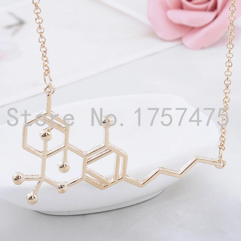 TDIYJ женские ювелирные изделия черный допамин химическая молекулярная структура