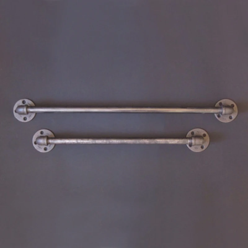 

Free Shipping Handmade Industrial Pipe Banheiro Towel Bar Bathroom Accessories Black Iron Towel Holder 1PC Z53