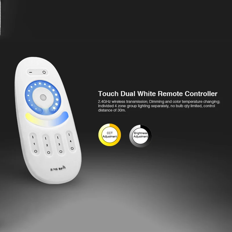Milight FUT091 2 4G LED CCT двойное белое светодиодное освещение деление группы 4-зонная