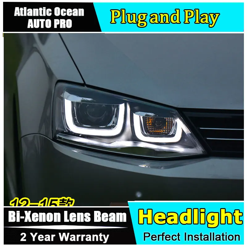 Новая фара для стайлинга автомобиля VW Jetta фары U angel eyes 2012 2018 Sagitar Биксеноновые