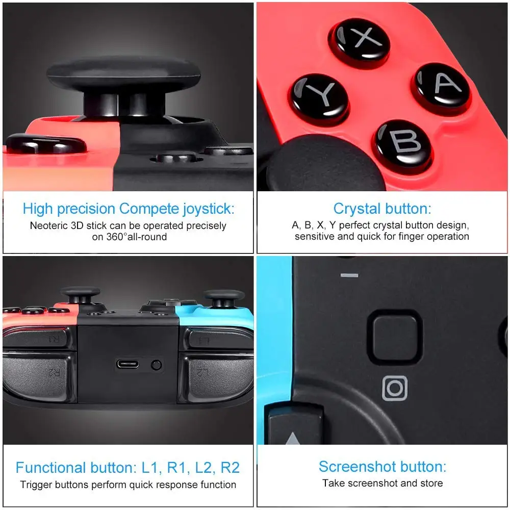 Беспроводной игровой контроллер для Nintendo Switch Console PC Android Bluetooth аккумуляторный геймпад Джойстик Nintend Switch Pro