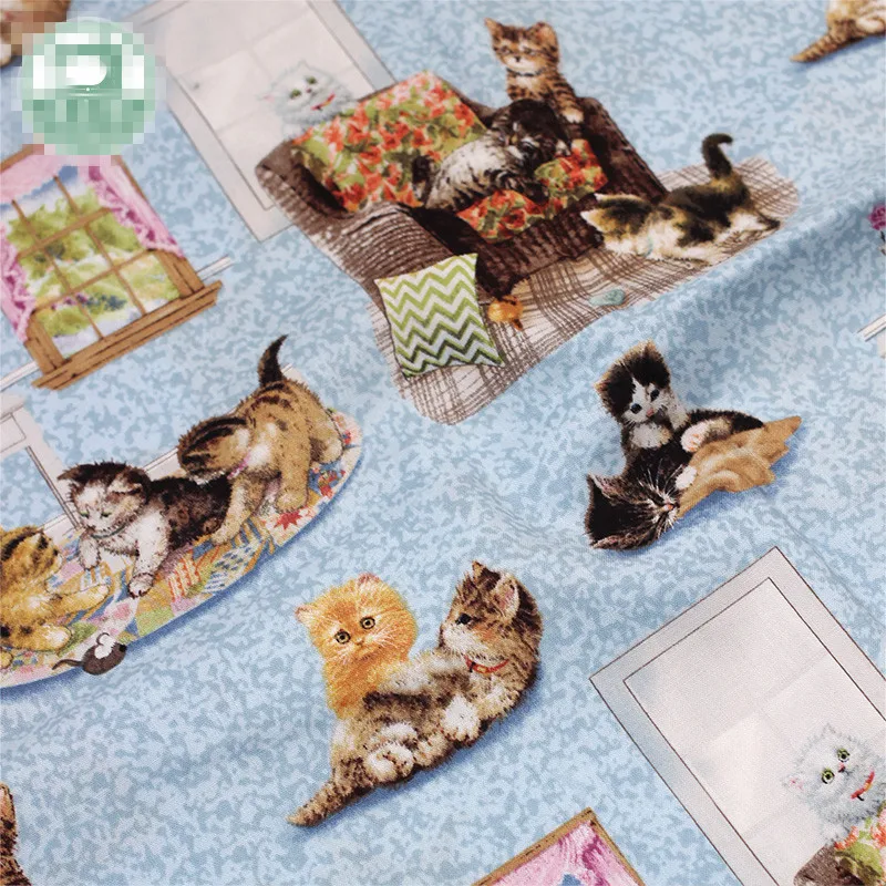 Оригинальный дизайн игривые котята котёнок хлопчатобумажная ткань