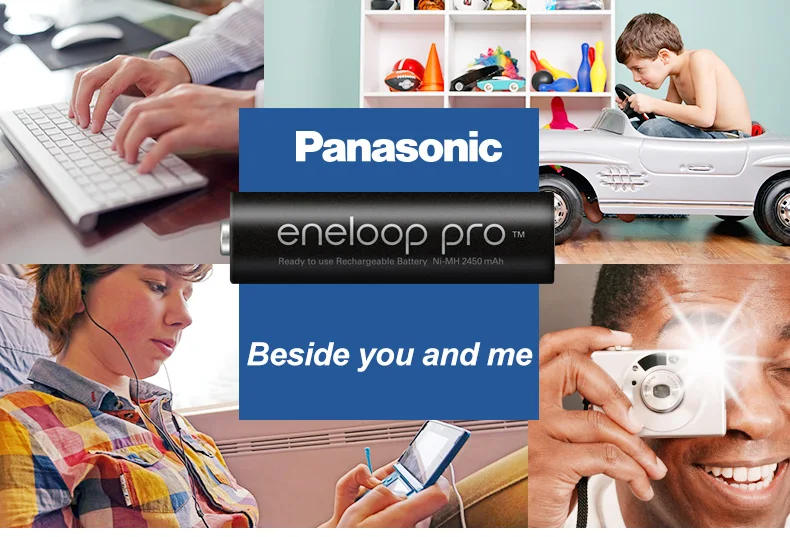 Panasonic Eneloop батареи высокой емкости 2550 мАч 8 шт/2 набора Сделано в Японии Ni-MH Предварительно заряженный перезаряжаемый AA аккумулятор