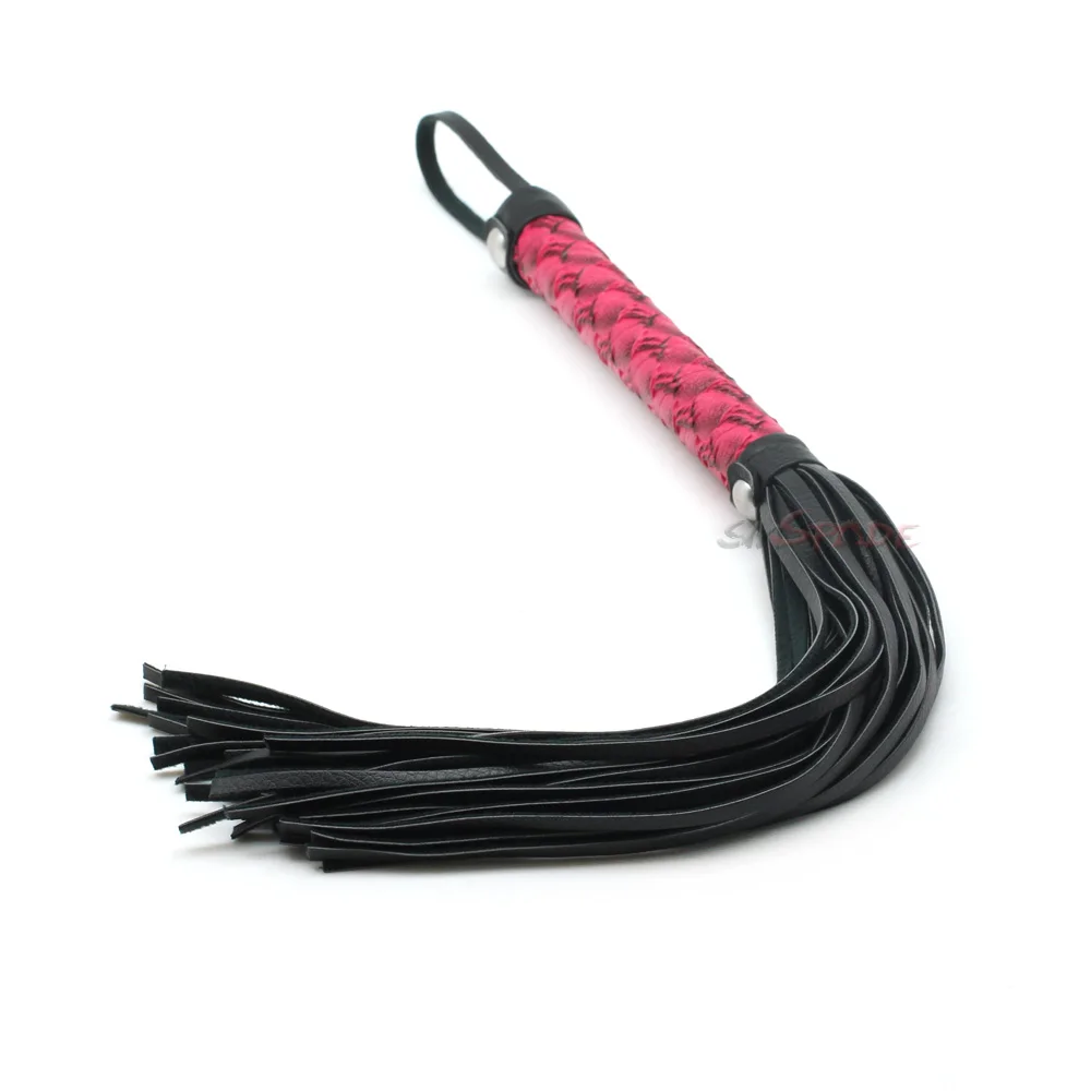 Smspade 39 см розовый Роскошный PU бондаж порка секс хлыст-флоггер ресницы эротические