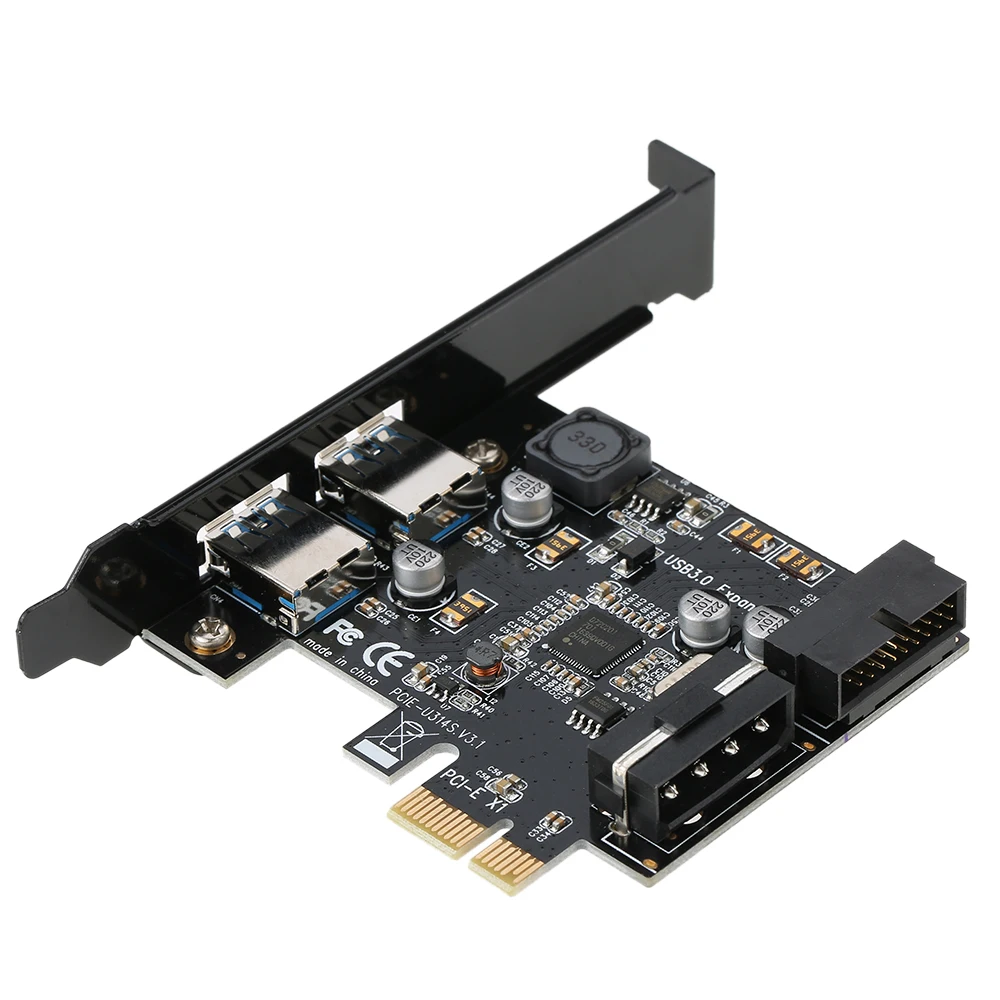 STW PCI E к USB 3 0 2 портовый Express Card Mini концентратор контроллер адаптер с внутренним 19