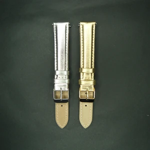 Ремешок для часов YQI из натуральной кожи, 16 мм, Модный золотой ремешок для часов, серебристый ремешок для часов, женские часы