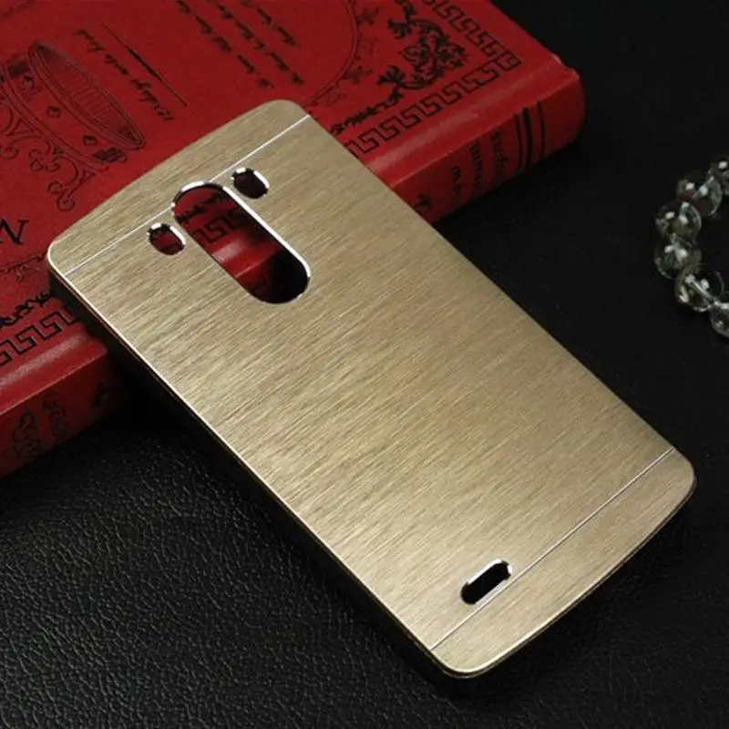 Ультратонкий алюминиевый чехол под шлифованный Металл задняя крышка + PC для LG G3