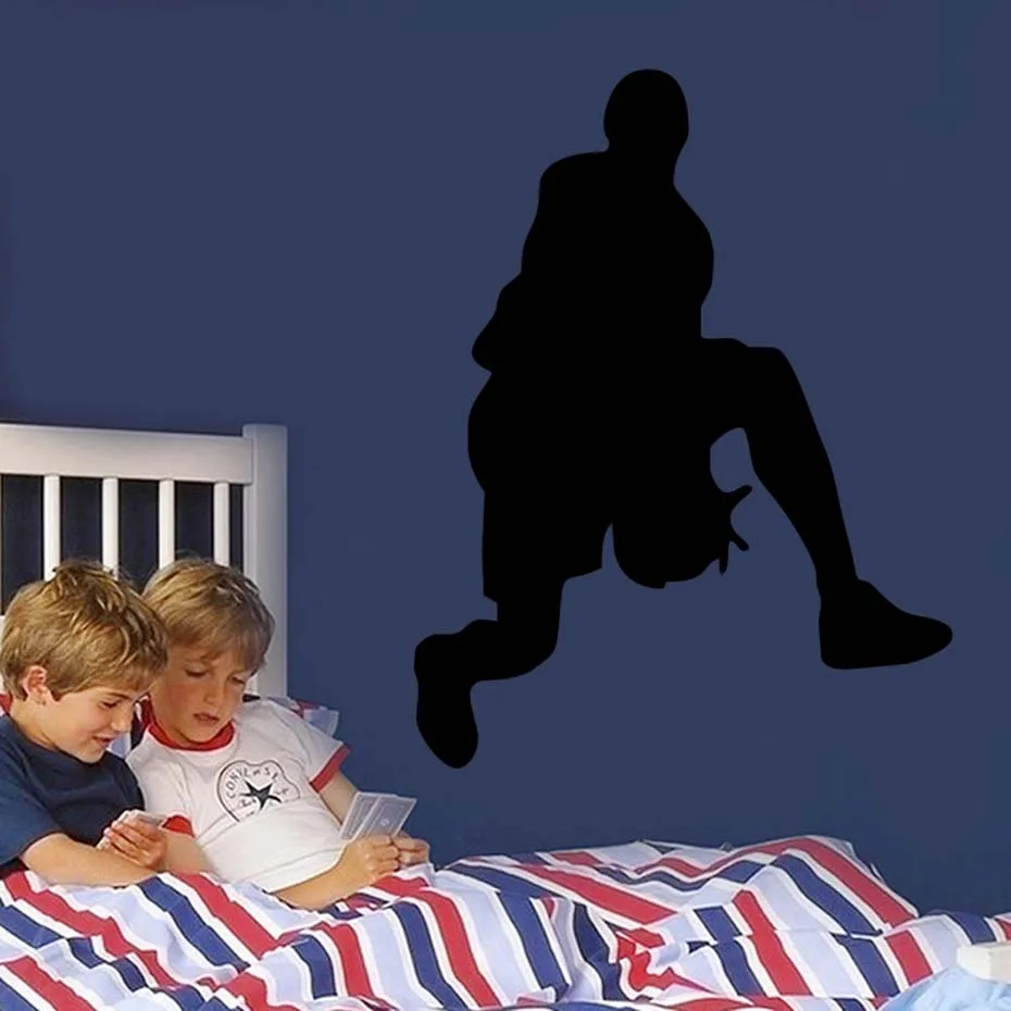 Passion Basketball Wall Stickers Removable Vinyl Wallpaper Mural Layup Strong Adhesive For Children Room Sports Decoration | Дом и сад