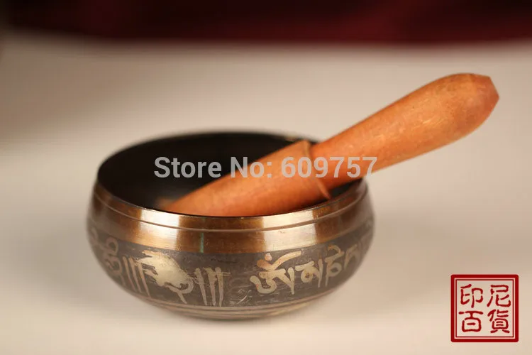 Height Manufacturers selling bowls healing feature OLD RARE TIBETAN SINGING Diameter 6 inch gift art copper bronze | Дом и сад