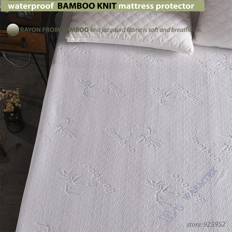 140x200 см 1.4 м кровать Водонепроницаемый Bamboo вязать жаккардовые Матрас протектор