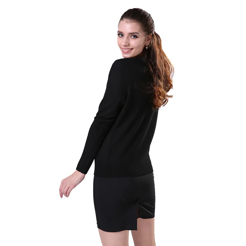 Sparsil Women Winter Big V-Neck Cashmere Sweater Knitted Pullover Lady Autumn Long Sleeve Soft Christmas Knitwear 4XL | Женская одежда