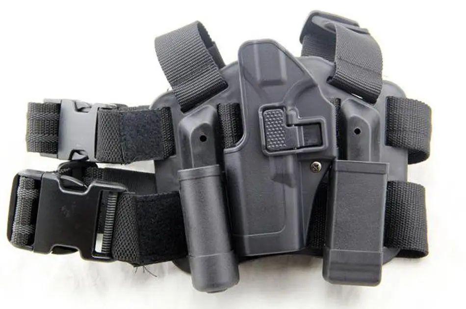 CQB армия BLACKHAWK Тактический падения ног бедра кобура под левую руку для Glock 17 19 22 23