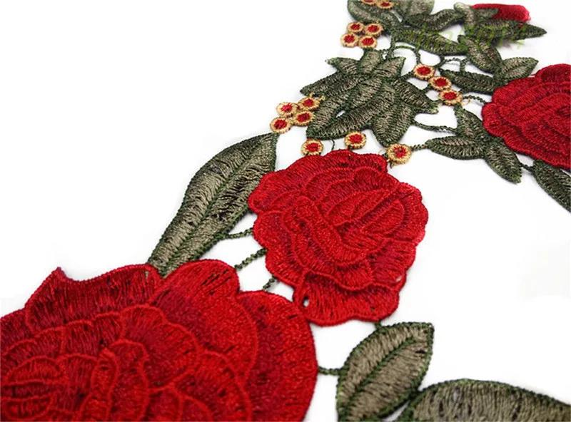 1 шт. вышитый воротник кружевная ткань одежда материалы для шиться ремесло