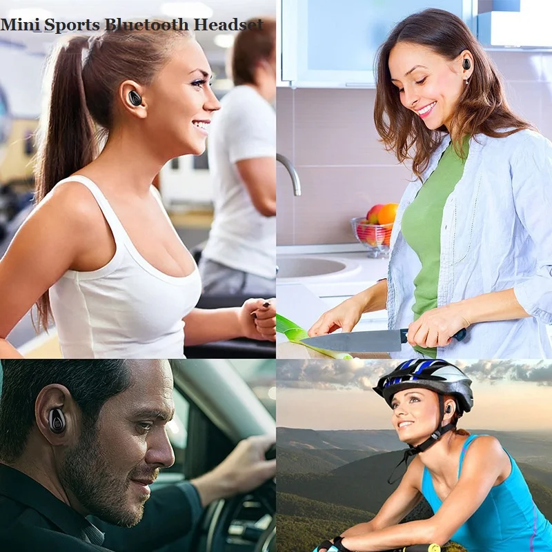 Мини Bluetooth наушники скрытый невидимый наушник гарнитура с микрофоном