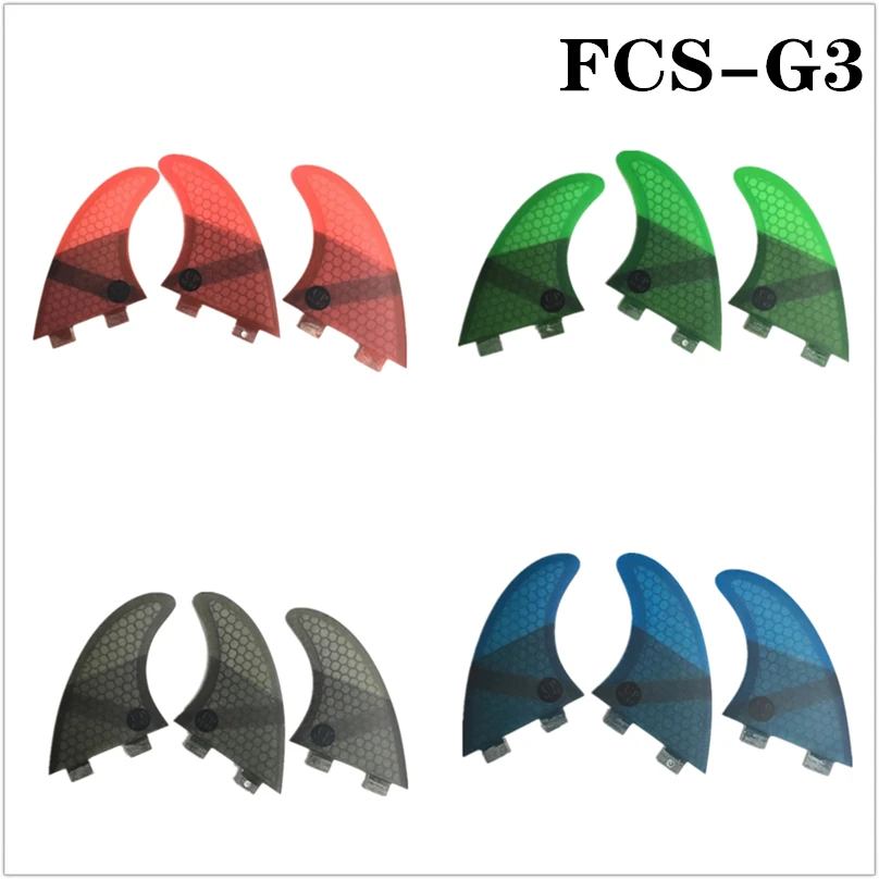 FCS G3 Quilhas плавники FCS плавники для серфинга сотовый плавник из стекловолокна 4 цвета