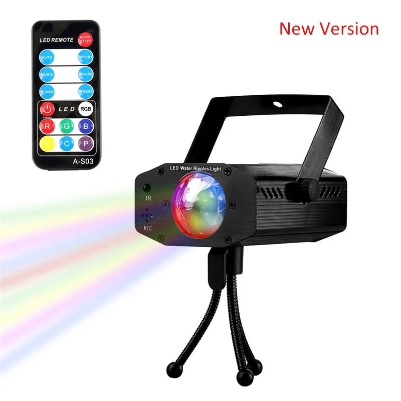 Мини RGB звуковой активированный Рождественский проектор светодиодный