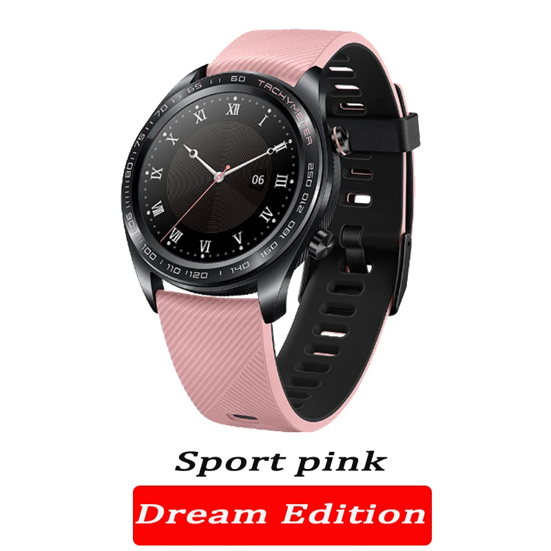 sport pink Honor watch Dream, умные часы, пульсометр, водонепроницаемый трекер, трекер сна, работает, NFC, gps - Цвет: sport pink