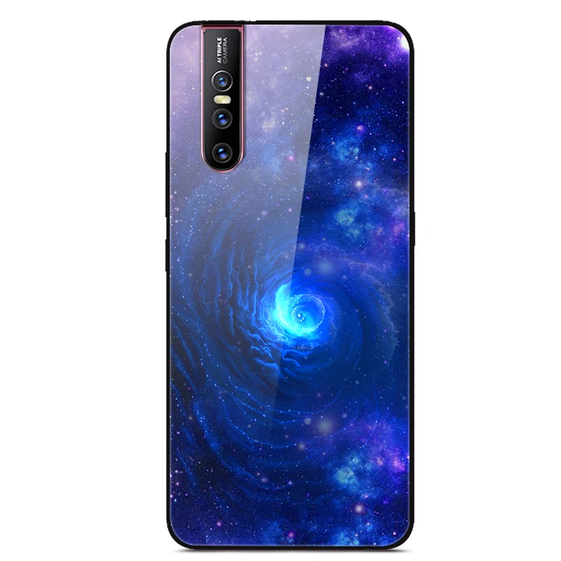 Чехол для VIVO V15 Pro, чехол VIVOV15 Pro из закаленного стекла с изображением планеты космос, стеклянный чехол на заднюю панель для VIVO V15 Pro V15Pro V 15 Pro, чехол