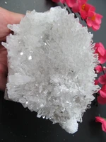 c41 natural white quartz flowers crystal clusters decoration resistant healing stone feng shui decoration 716g