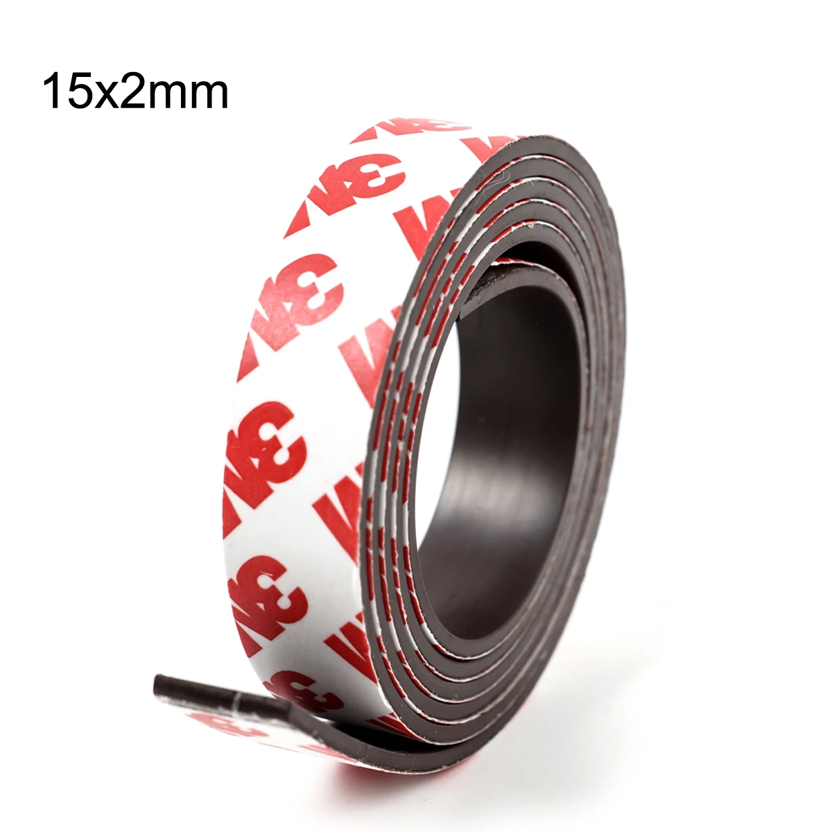 15x2mm 1 метр 10*1 10*2 12*2 15*1 20*1 30*1 мм самоклеющаяся гибкая мягкая магнитная лента резиновая магнитная лента ширина 10 мм/15 мм/30 мм - Цвет: 15x2mm