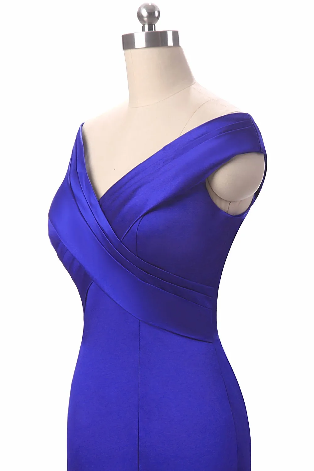 Royal Blue V-Neck Floor Length Mermaid Long Evening Dress in Evening Dresses