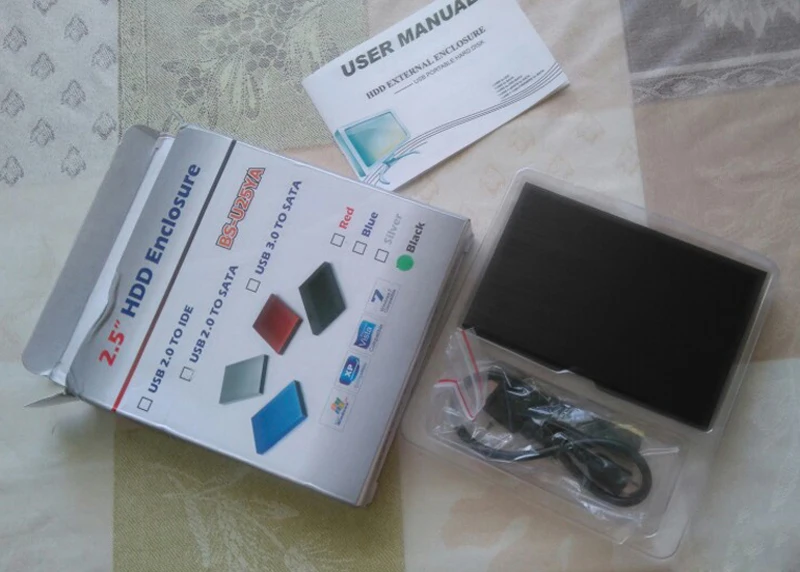 2," дюймовый корпус SSD, HDD sata USB 2,0 на SATA Настольный жесткий диск чехол 480 Мбит/с Алюминиевый жесткий диско-бокс с USB 2,0 кабель для передачи данных