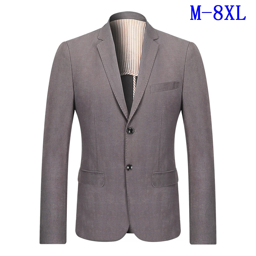 Мужской льняной Блейзер осенний костюм большого размера плюс 7XL 8XL|men linen blazer|linen