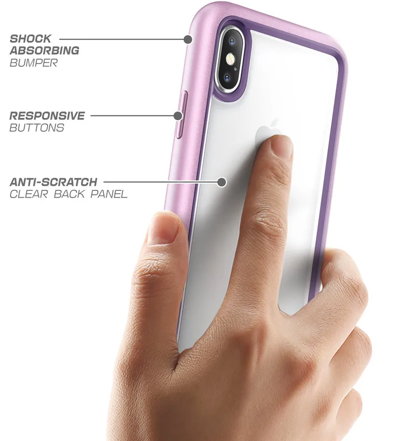 SUP чехол для iphone X XS чехол UB Стиль Премиум гибридный защитный ТПУ бампер+ PC прозрачная задняя крышка чехол для iphone X Xs 5,8 дюймов