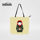 Dispalang Симпатичные российские вложенные куклы с рисунком планшетов, многоразовая складная сумка через плечо, сумка для продуктов, женская сумка-тоут