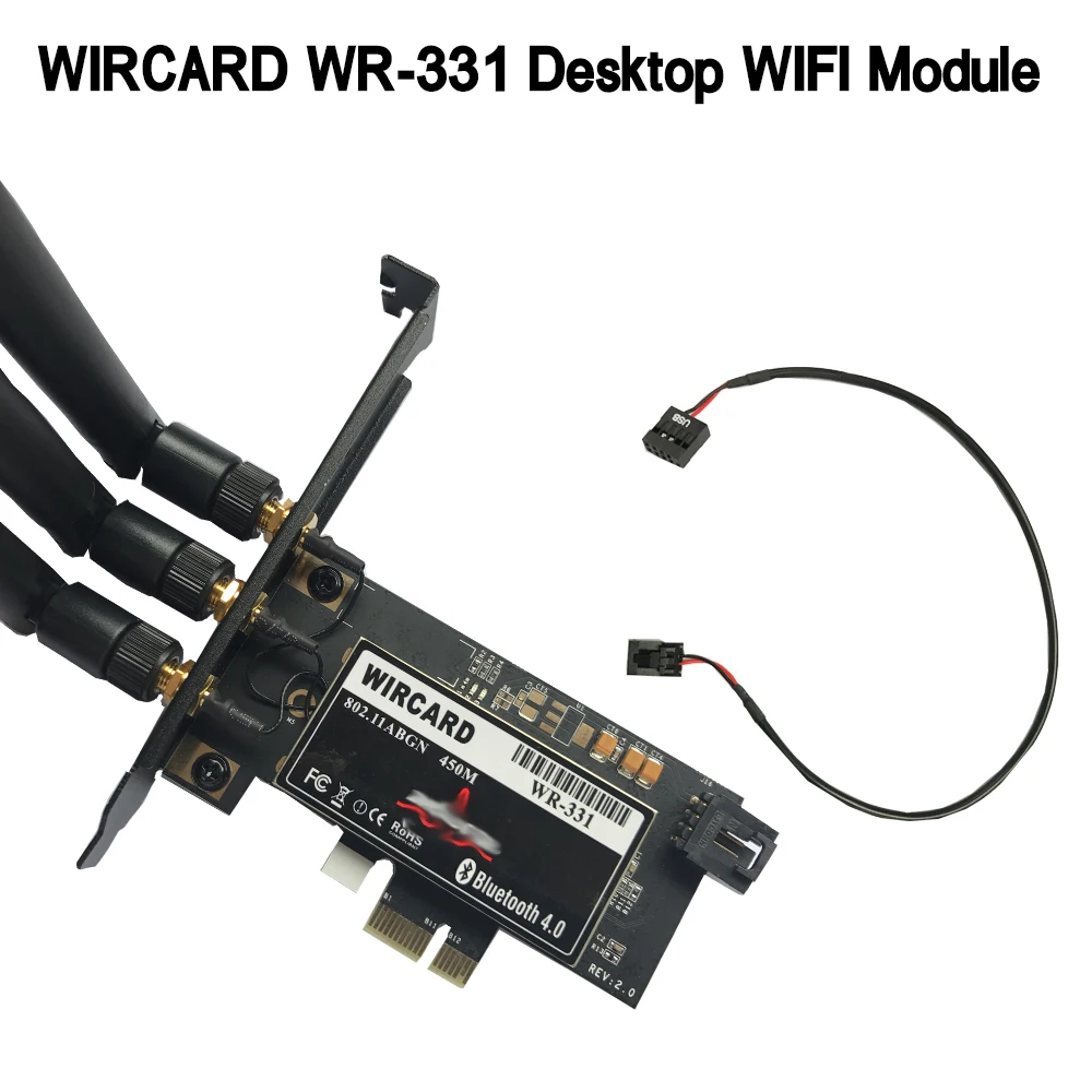 WIRCARD WR-331 BCM94331 двухдиапазонный wifi модуль PCI-EX1 wifi карта для рабочего стола 450 Мбит/с для hackintosh