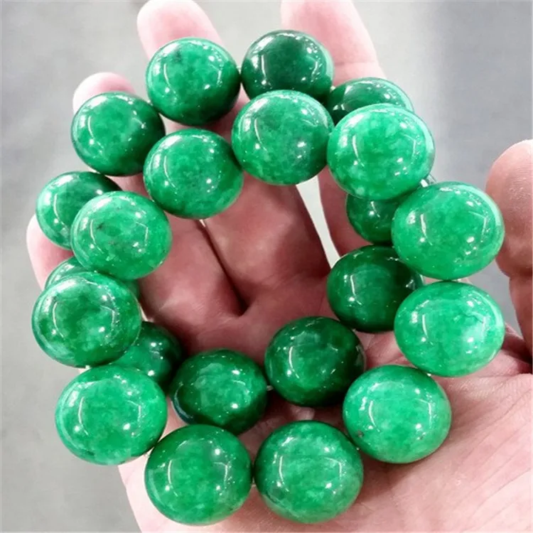 Natural green yu bracelet both male and female bead bracelet/ | Украшения и аксессуары