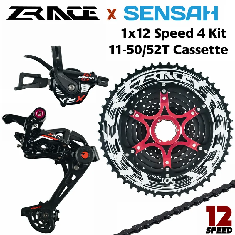 SENSAH XRX 12 Скоростей переключения+ задний переключатель+ кассета 50T 52T+ 12 S цепи для MTB велосипеда Совместимость для M9100 Eagle