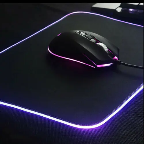 Популярный классный большой RGB цветной светодиодный проводной коврик для