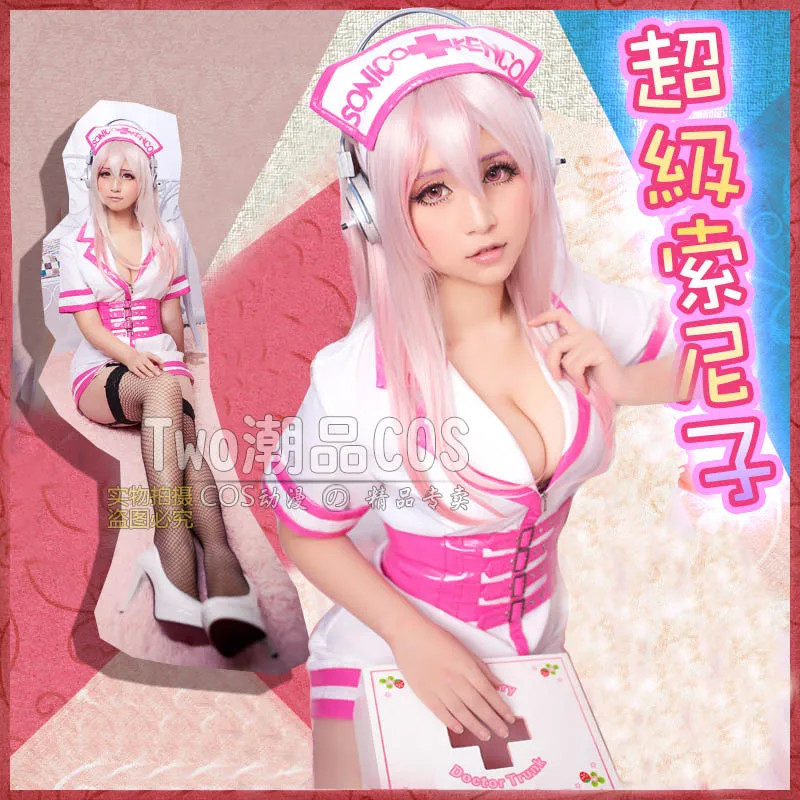 Костюм Медсестры из аниме SUPER SONICO костюм для косплея|Костюмы фильмов и ТВ| |