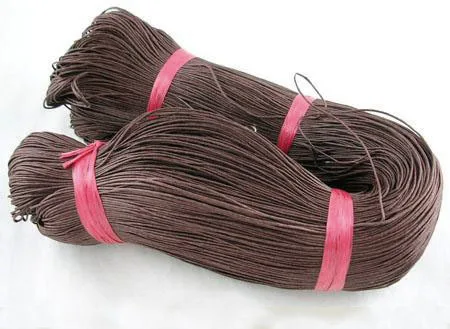 Хлопок Воск Шнур коричневый 1 мм в диаметре около 430 м/пачка|cotton wax cord|waxed cordwaxed cotton