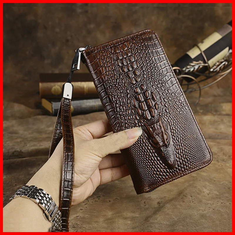 Мужской кошелек клатч из натуральной кожи с отделением для монет|purse bag|leather men's