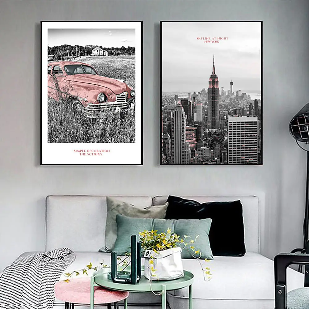 1 шт./3 шт. бескаркасные Modren City Lanscape картина ядро украшение для дома Рисование