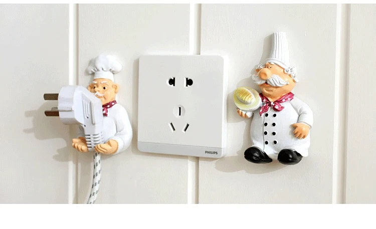 1PCS Cute creative plug hook strong paste hook cartoon socket power cord storage hook door rear key storage clothes hook