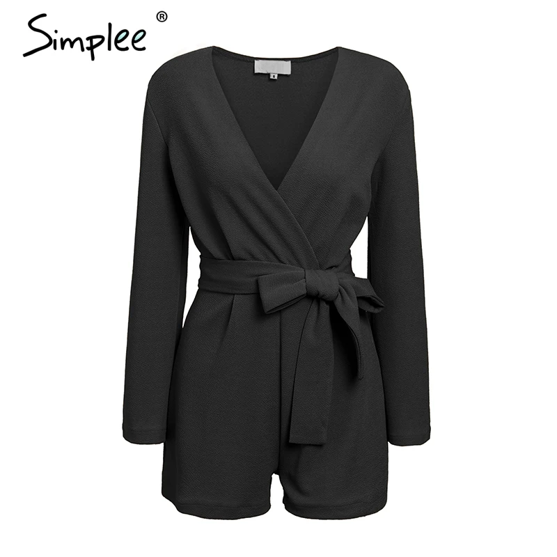 Комбинезон с длинным рукавом Simplee винтажный однотонный красный комбинезон