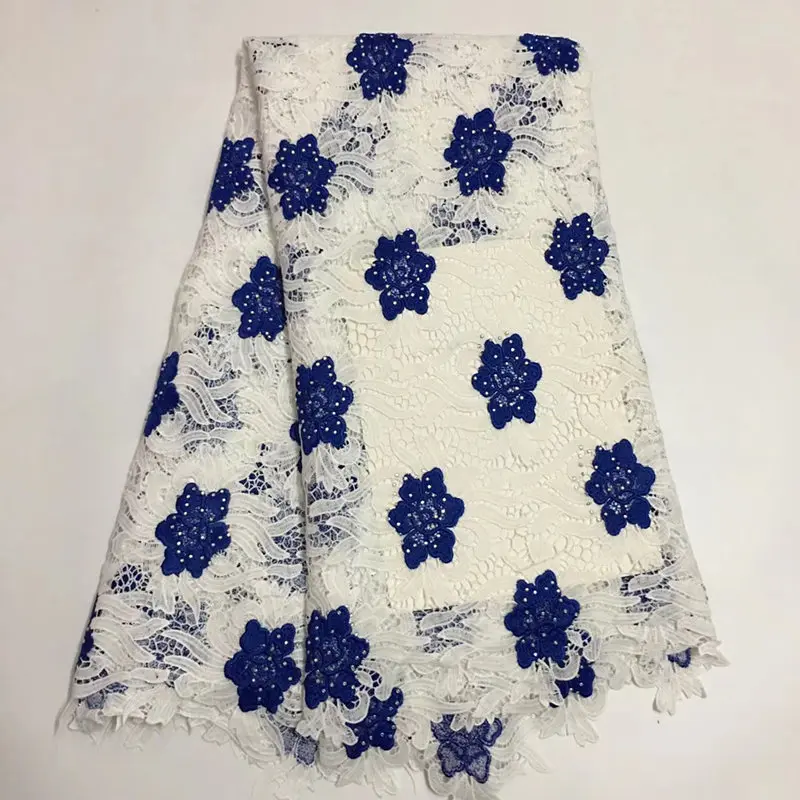 2019 последнее нигерийское Черное кружево из белого гипюра ткань высокого