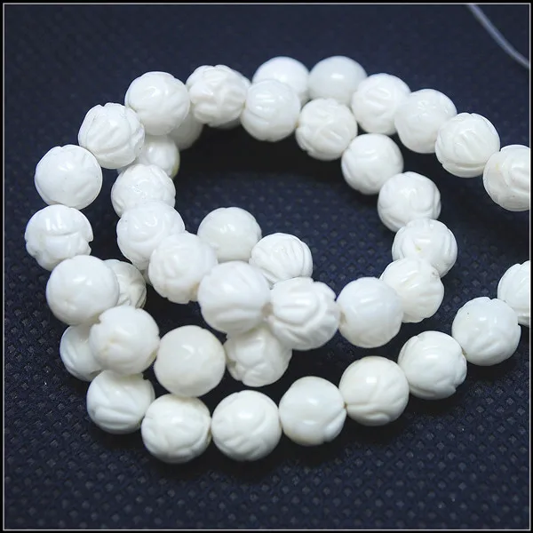 Бусины в виде белого цветка лотоса ракушки бусины форме матери жемчуга для