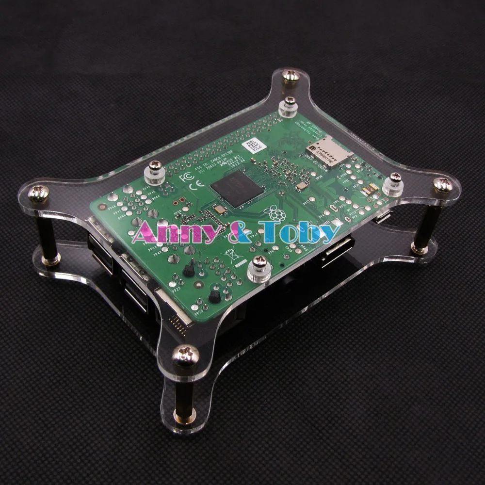 B11: прозрачный акриловый чехол для Raspberry PI 3B + plus Модель B корпус корпуса 2