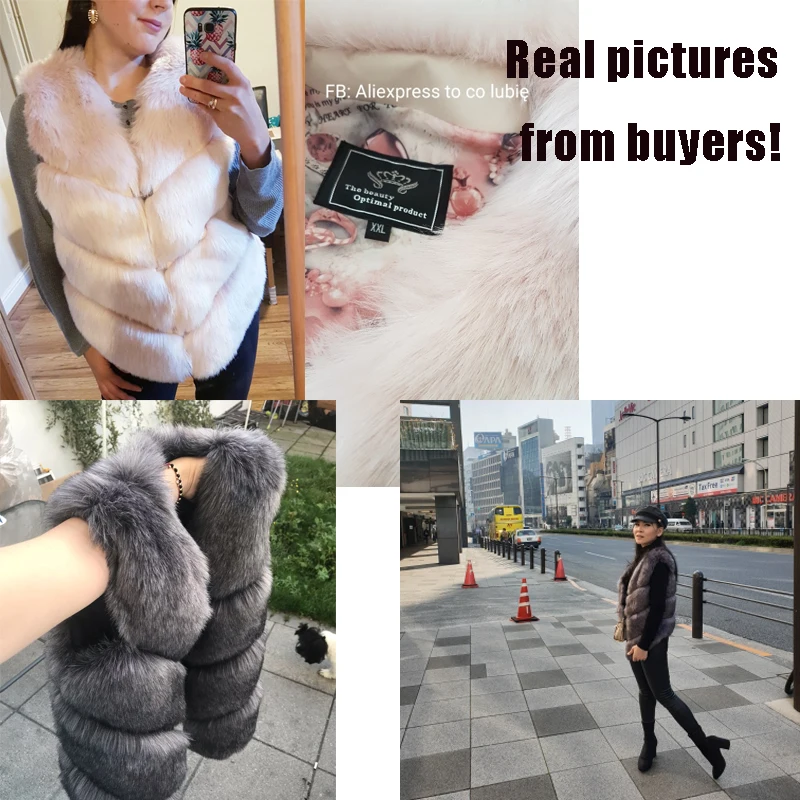2019 New Fashion Faux Fur Coat Winter Women Waist Gilet Women's Jacket Vest For Ladies | Женская одежда