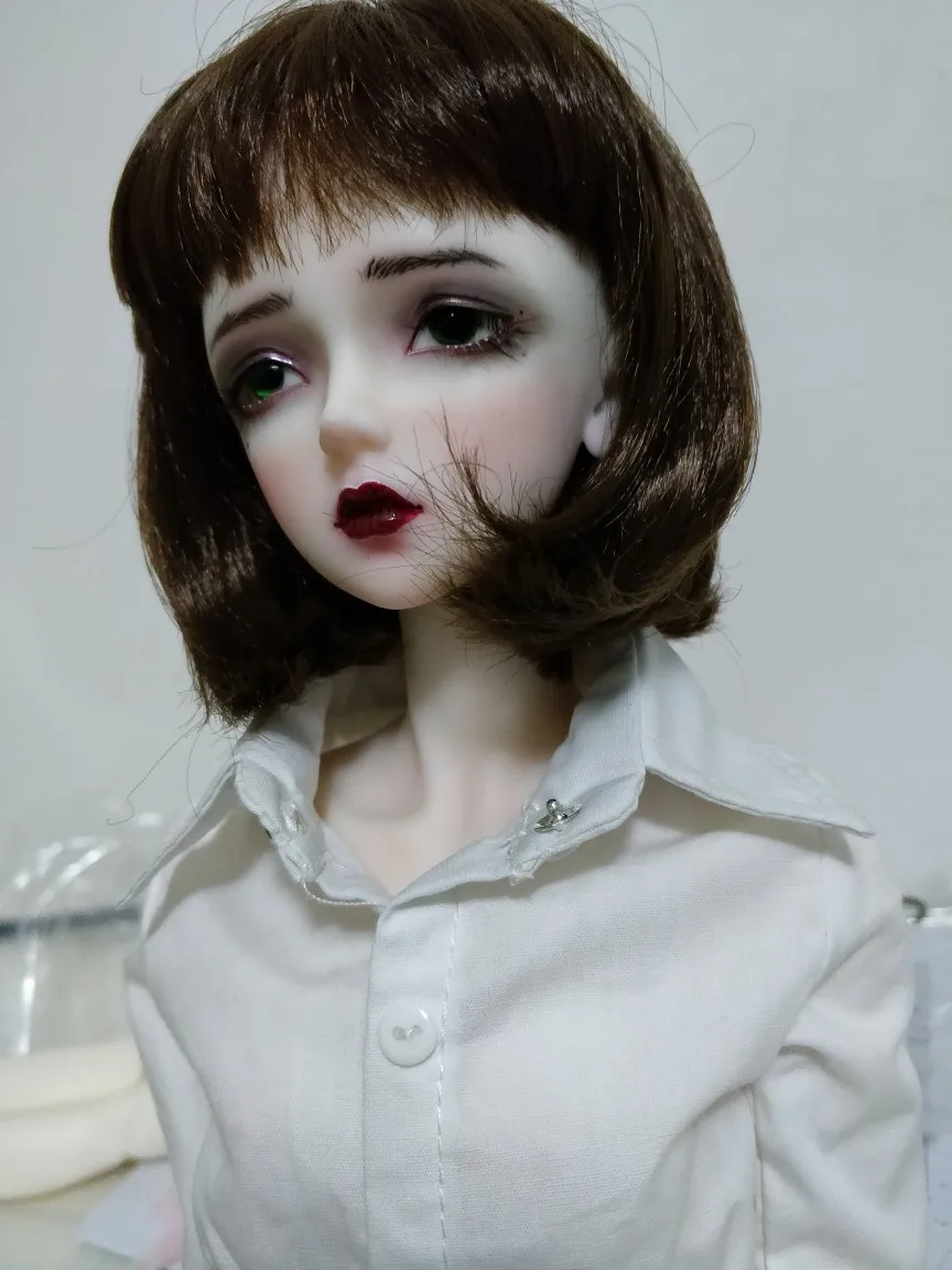 D01-P429 детская игрушка ручной работы 1/6 1/4 1/3 аксессуары для кукол BJD/SD парик Золотая девушка Грибная голова короткие волосы 1 шт