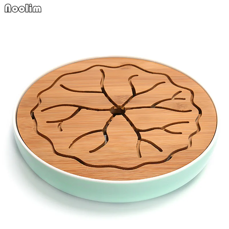 Керамический бамбуковый чайный поднос NOOLIM дренажное хранилище для воды семейный