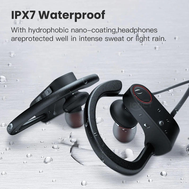 IPX7 Водонепроницаемый 5 0 Bluetooth наушники Шум отмена Hi Fi стерео блютуз беспроводные