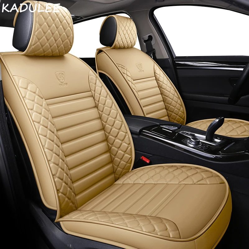 

KADULEE PU Leather car seat covers For Renault Koleos megane Scenic Nuolaguna latitude landscape auto accessories stickers