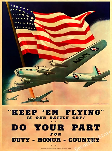 WW2 CCCP USSR Aircraft Canvas Painting Vintage Wall Kraft Posters Coated Stickers Home Decoration Picture Gift | Дом и сад