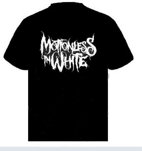 Неподвижный белый логотип музыкальная футболка в стиле панк рок S M L XL XXL